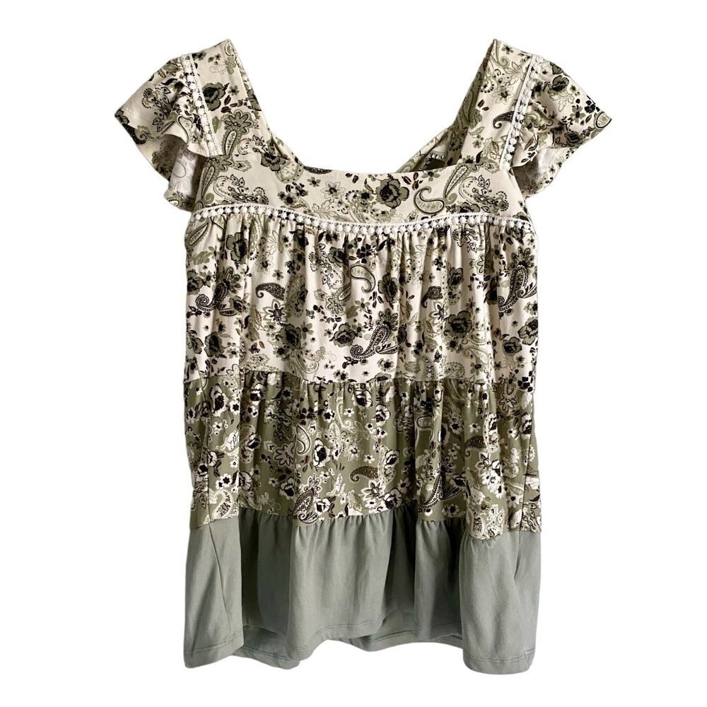 Absolutely Famous Cold Shoulder Top Tie in Back Women's Size Medium NEW